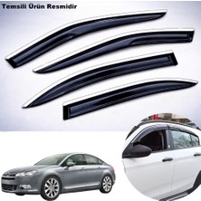 Caraks Citroen C5 Mügen Cam Rüzgarlığı Abs Krom Nikelajlı Cam Rüzgarlığı 2008 Sonrası 4 Lü Set