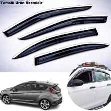 Caraks Ford Fiesta Mügen Cam Rüzgarlığı Abs Krom Nikelajlı Cam Rüzgarlığı 2018 Sonrası 4 Lü Set