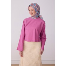 Belli Kırmızı Çok Renkli Obje Desen %100 Twill Ipek Eşarp 4313-34