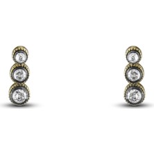 Lial Diamond 0.87 Karat Tria Elmas Küpe ,doğal Pırlanta, Sertifikalı Mücevher