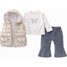 Wow Kız Çocuk 3’lü Takım (Şişme Yelek + Sweatshirt + Pantolon)