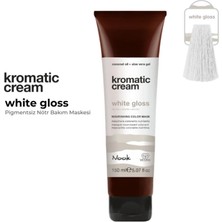 Nook Kromatic Cream White Gloss Cam Saç Etkili Parlaklık Veren Saç Maskesi 150ML - Şeffaf Renk Saç Cilası
