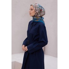 Belli Etnik Desen Nova Petrol Eşarp 1003
