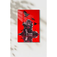 Itachi Uchiha Karga Temalı Anime Hd Metal Poster