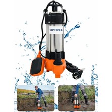 Optivex Bıçaksız Drenaj Pompası Bakır Sargılı Termik Korumalı Sargı 0.25KW 0.33HP