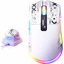 Xira 24000 Dpı Rgb Gaming Mouse | Kablosuz + Bluetooth + Kablolu | LCD Ekranlı | Şarj Standlı Profesyonel Oyuncu Mouse