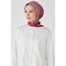 Belli Dalgalı Desen Premıum Soft Kırmızı Eşarp 1