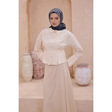 Belli Geometrik Desen Paulista Antrasit Eşarp 7