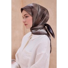 Belli Geometrik Desen Kristal Kahve Eşarp 2015