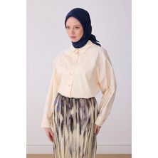 Belli Lacivert Klasik Desen %100 Twill Ipek Eşarp 4305-52