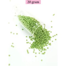 Herşey Trend Herşeytrend Dökme Cam Kum Boncuk (11/0) 2 mm - 20 Gram -  Açık Yeşil - BNC003
