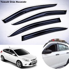 Caraks Ford Focus 3 Hb Mügen Cam Rüzgarlığı Abs Krom Nikelajlı Cam Rüzgarlığı 2011-2015 Arası 4 Lü Set