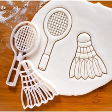 Hobist Badminton Topu ve Badminton Raketli Kurabiye Kalıbı Ikili