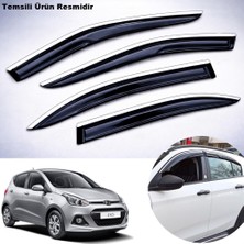 Caraks Hyundai I10 Mügen Cam Rüzgarlığı Abs Krom Nikelajlı Cam Rüzgarlığı 2013-2017 Arası 4 Lü Set