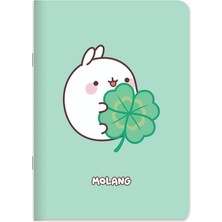 Keskin Color Molang 18,5*26 40 Yp Çiz. Stickerli Tel Dikişli Defter - Koyu Yeşil