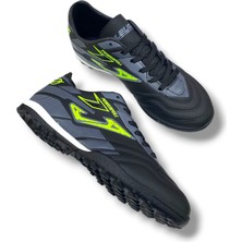 Güneş Ayakkabı 640 Powerfull Çorapsız Halısaha Ayakkabı Siyah Sarı Desenli