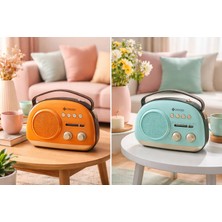 Cameron Nostaljik Retro Bluetooth Radyo - 220V Fişli ve Şarjlı Kullanım, Fm/am/sw, Usb/tf Kart Destekli Hoparlör