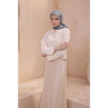 Belli Geometrik Desen Premıum Soft Su Yeşili Eşarp 10