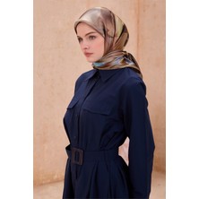 Belli Geometrik Desen Kristal Camel Eşarp 2015