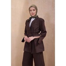 Belli Geometrik Desen Paulista Hardal Eşarp 7