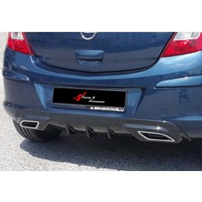 Opel Corsa D Egzoz Görünümlü Difüzör Piano Black 2011-2014 Arası