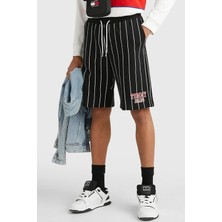Tommy Hilfiger Tommy Jeans Oversize Pinstripe Men's Shorts Erkek Oversize Şort Siyah