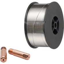 İTHAL 2 Adet Nozzle Hediyeli Tüpsüz Gazaltı Kaynak Teli 1 kg 0.9 mm