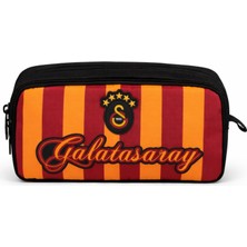 Galatasaray Lisanslı Parçalı Kalem Çantası - 2 Bölmeli Su Itici Kumaş Taraftar Kalemliği