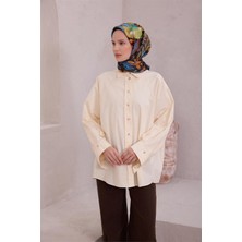 Belli Çiçekli Desen Ipek Eşarp 4225D (Twıll) Indigo - 04