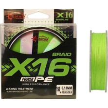 Captain X16 Power Pe 16 Örgü Spin Ip Misina 150MT Light Green