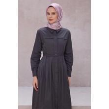 Belli Pudra Ekose Desen %100 Twill İpek Eşarp 4218 - 35