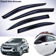 Caraks Hyundai İX35 Mügen Cam Rüzgarlığı Abs Krom Nikelajlı Cam Rüzgarlığı 2010-2015 Arası 4 Lü Set