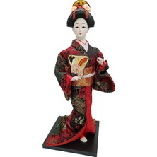 Dünyadan Hediyeler Japon Kimonolu Geyşa Bebek Kabuki Biblo 30 cm No.21