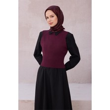 Belli Geometik Desen Ipek Eşarp 4221D (Twıll) Bordo - 03