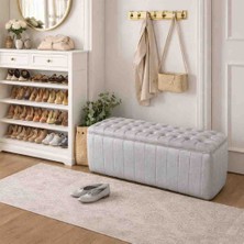 Muba Online Premium Kapitone Dilimli Puf Bench, Göz Alıcı Lüks Görünüm ve Modern Dekor Için Üst Düzey Şıklık!”