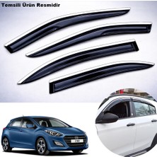 Caraks Hyundai I30 Mügen Cam Rüzgarlığı Abs Krom Nikelajlı Cam Rüzgarlığı 2012-2017 Arası 4 Lü Set