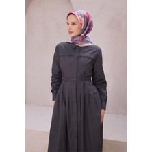 Belli Çiçek Desen Ipek Eşarp 4219D (Twıll) Lavanta - 56