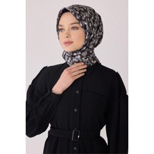 Belli Leopar Desen Ipek Eşarp 4042D (Twill)-35