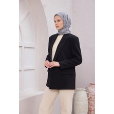 Belli Geometrik Desen Nova Siyah - Beyaz Eşarp 1007