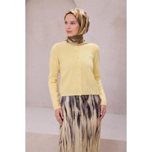 Belli Obje Desen Ipek Eşarp 4205D (Twıll) Sarı - 32