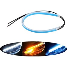 Midkan Far Üstü Kayar LED Silikon 60 cm Su Geçirmez Sarı-Beyaz Renk