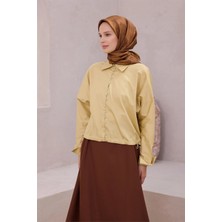 Belli Geometik Desen Ipek Eşarp 4201D (Twıll) Camel - 42