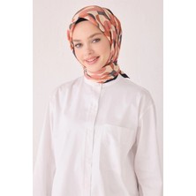 Belli Geometrik Desen Modal Kiremit Eşarp 2