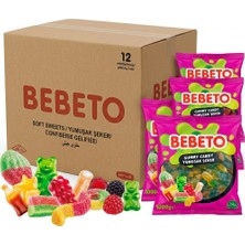 Bebeto Mega Paket  60’lı 1 kg Karışık Jelibon (60KG) - Şeftali Halka, Küçük Kola, Meyveli Solucan, Böğürtlen, Dondurma, Pizza, Şeftali Kalp, Muz, Beans, Ananas, Çilek, Köpek Balığı