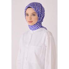 Belli Monogram Desen Ipek Eşarp 4062D (Twill)-05