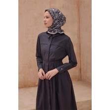 Belli Çiçek Desen Premıum Soft Siyah Eşarp 8