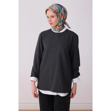 Belli Çok Renkli Soyut Desen %100 Twill İpek Eşarp 4310 - 55