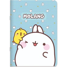Keskin Color Molang 18,5*26 40 Yp Çiz. Stickerli Tel Dikişli Defter - Mavi