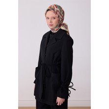 Belli Mor Çok Renkli Obje Desen %100 Twill Ipek Eşarp 4307-34