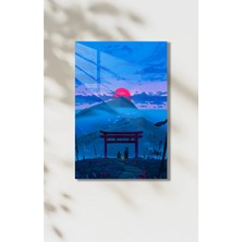 Ghost Of Tsushima Hd Metal Poster – Japon Torii Kapısı Gün Batımı Manzara | Samurai Duvar Tablosu